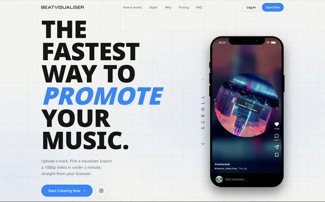BeatVisualiser website preview